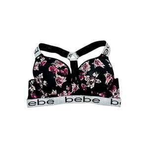 BeBe Floral Strappy Bra - Size XL